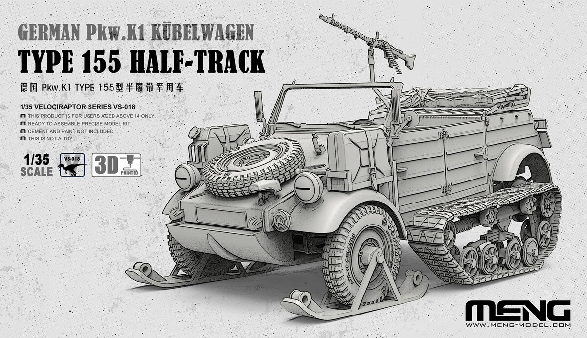 German Pkw.K1 Kübelwagen Type 155 Half-Track