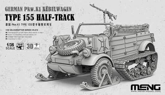 German Pkw.K1 Kübelwagen Type 155 Half-Track