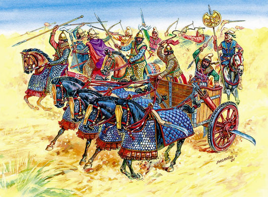 Persian Chariot and Cavalry